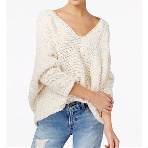 Free People Dolphin Bay V-Neck sweater ivory